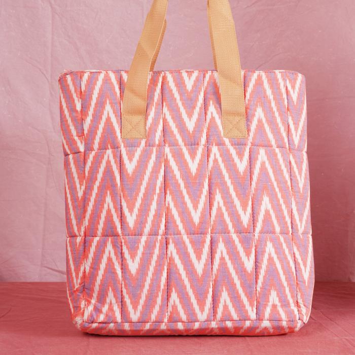 Gambar Puffy ikat Tote Bag Manikan - Pink Zigzag dari Manikan undefined Tokopedia