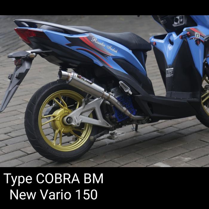 Gambar Knalpot Shijiro Racing VARIO, AEROX, N-MAX type COBRA BM - inlet 50 mm, NEW VARIO dari Shijiro Racing Store One undefined Tokopedia