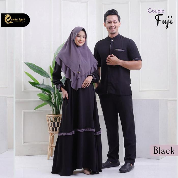 Gambar Couple Fuji by Emka Hijab - black, koko XXL dari treset undefined Tokopedia