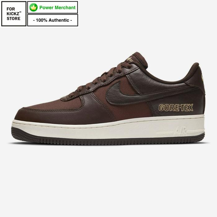 NIKE AIR FORCE GORE TEX BAROQUE BROWN GOLD SAIL 42 di Forkickz Store  Tokopedia