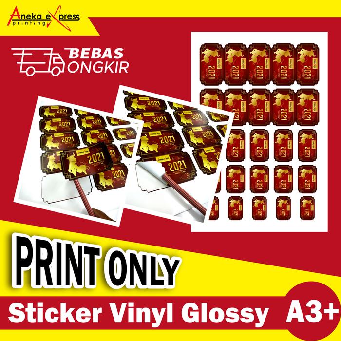 Gambar Print | Cetak Sticker A3+ | PRINT ONLY | - VINYL GLOSSY dari Aneka eXpress Print undefined Tokopedia