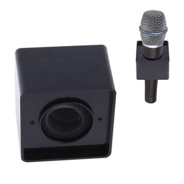 Gambar Mic holder mikrofon interview triangle segitiga dan cube kotak kubus - Hitam, Kotak dari JEJEnine undefined Tokopedia