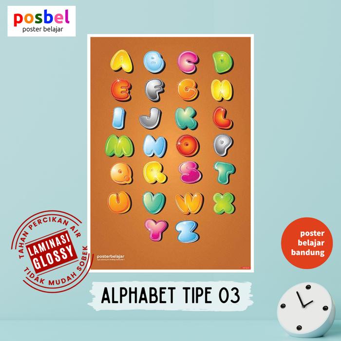 Gambar Poster Edukasi Anak Posbel Belajar Abjad Huruf Alphabet - 3 Abjad Lucu dari Poster Belajar Bandung undefined Tokopedia