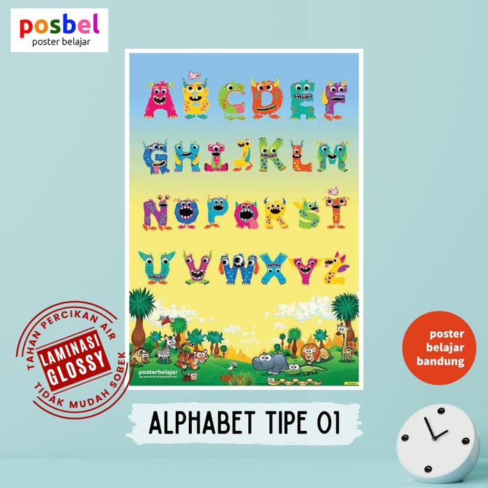 Gambar Poster Edukasi Anak Posbel Belajar Abjad Huruf Alphabet - 1 Abjad Animasi dari Poster Belajar Bandung undefined Tokopedia