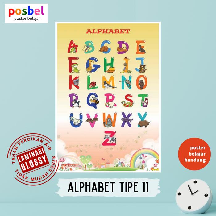 Gambar Poster Edukasi Anak Posbel Belajar Abjad Huruf Alphabet - 11 Alphabet dari Poster Belajar Bandung undefined Tokopedia