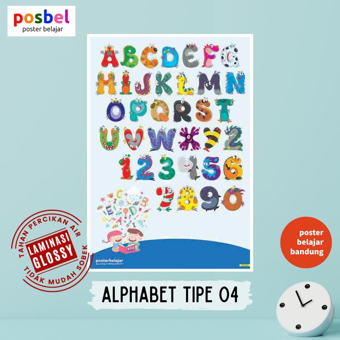 Gambar Poster Edukasi Anak Posbel Belajar Abjad Huruf Alphabet - 4 Abc Animasi dari Poster Belajar Bandung undefined Tokopedia