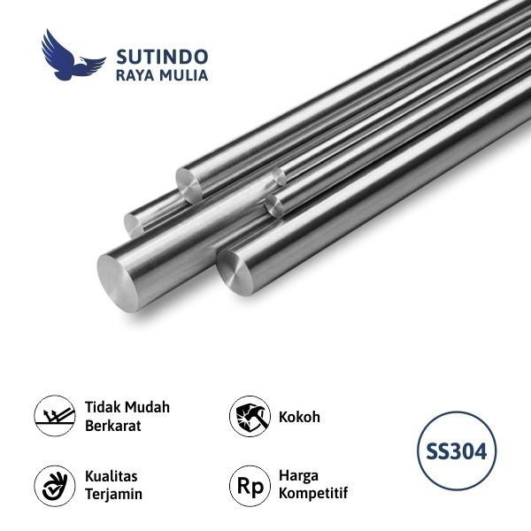 Gambar As Stainless Steel SS 304 6MM x 6 - 6.35 Meter dari Sutindo Shop undefined Tokopedia