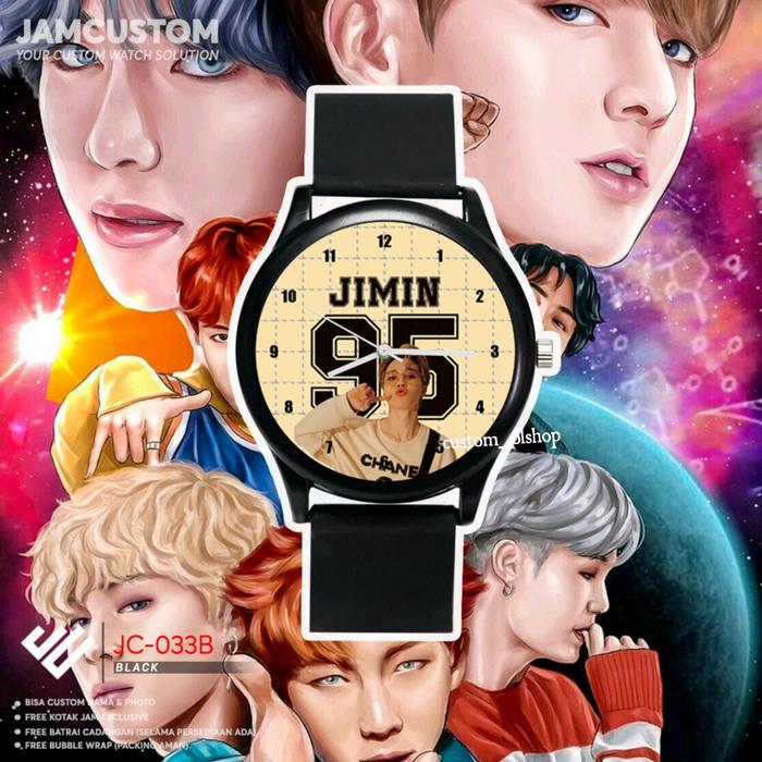 Gambar Jam Tangan JIMIN | JUNGKOOK | TAEHYUNG | RM | J-Hope | JIN | SUGA |BTS - jimin dari custom_olshop undefined Tokopedia