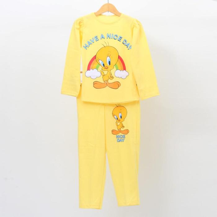 Gambar Setelan Piyama Anak Perempuan 3-11 Tahun - Tweety, M dari The_Space_Shop undefined Tokopedia