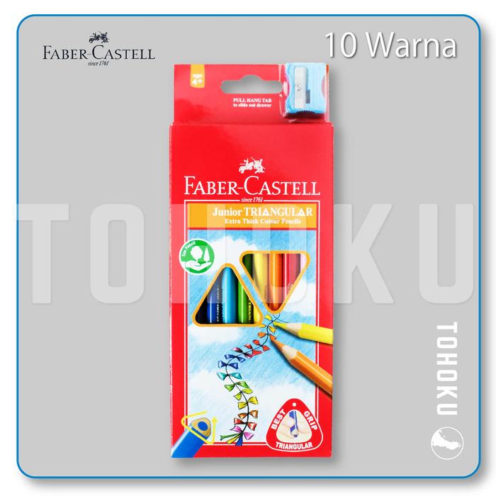 Gambar Pensil Warna Bayi dan Anak - Faber Castell Junior Grip Color Pencils - 10 Warna dari Tohoku Store undefined Tokopedia