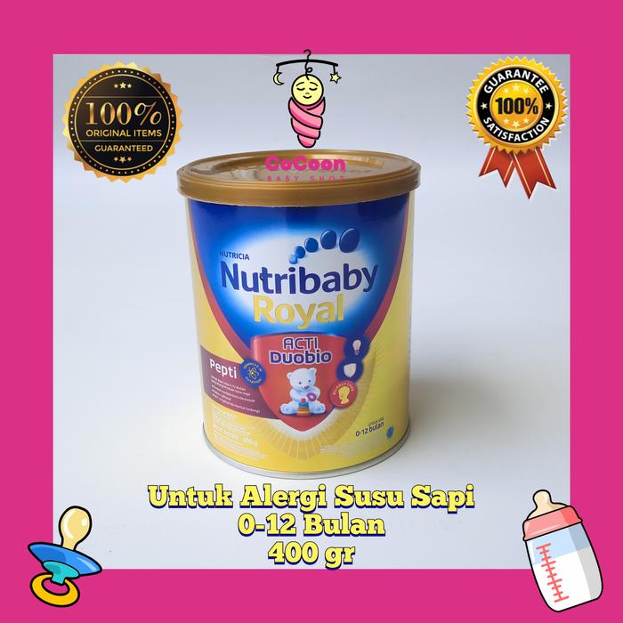 Gambar Susu Bayi Alergi Sapi Nutribaby Royal Pepti 0-12 Bulan 400 g 400gr dari cocoonbabyshop undefined Tokopedia