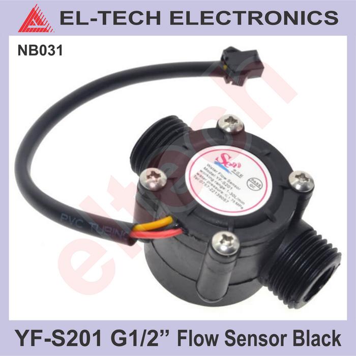 Gambar YF-S201 G1/2 1/2 Inch Water Flowmeter Meter Sensor Debit Aliran Air - Hitam dari ELTECH online undefined Tokopedia