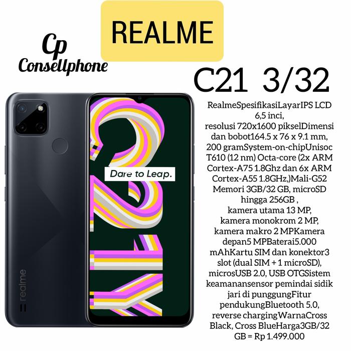 Gambar Realme C21Y 4/64 3/32 Garansi Resmi - C21y 3/32, Realme dari consell phone undefined Tokopedia