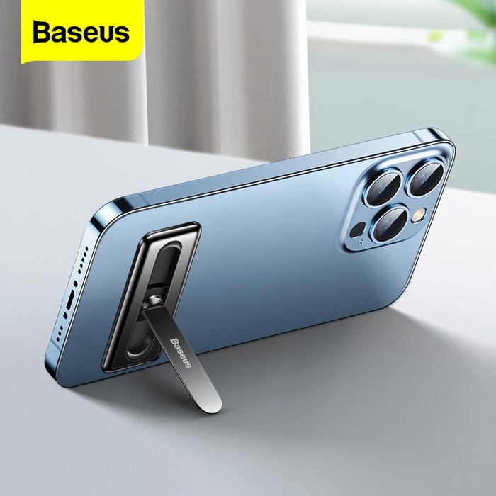 Gambar BASEUS FOLDABLE MOBILE PHONE HOLDER STAND FOR IPHONE 13 12 SAMSUNG MI - Putih dari D&D-oLshop undefined Tokopedia