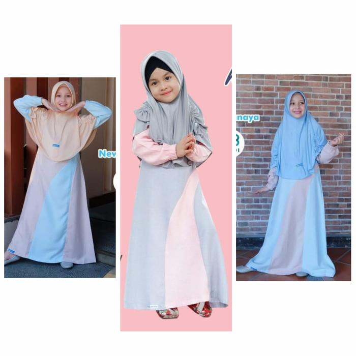 Gambar Gamis anak 2 - 10 tahun / gamis anak / kanaya kids & jun nubi dari nurul_kosh undefined Tokopedia
