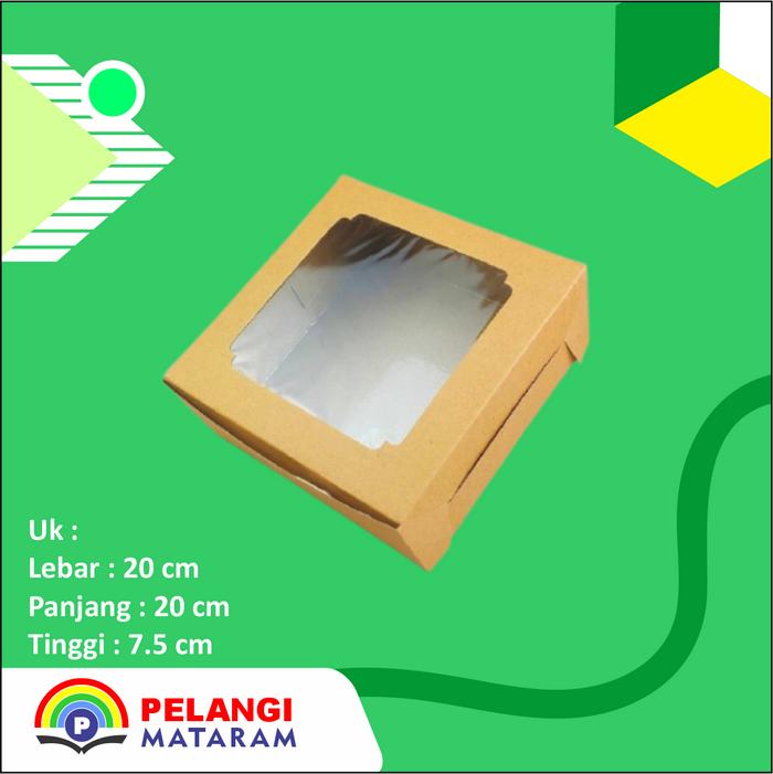 Jual Box Catering Model Persegi Window Paper Box Nasi Kotak Di Seller