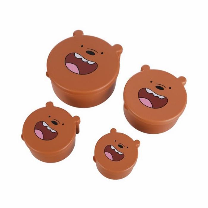 Gambar MINISO 4 susun Food Container We Bare Bears Tempat Makan Lunch Box WBB - Grizzly dari Akar Jaya Communication undefined Tokopedia