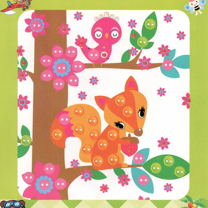 Gambar Mainan Edukasi Tempel Kancing, Stiker Mosaik DIY Button - Tupai dari Heppyshop Heppyshop undefined Tokopedia