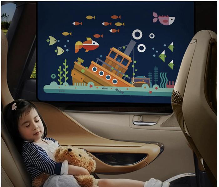 Gambar Tirai mobil magnet / car curtain / car shade kids / korden mobil anak - UnderWaterShip dari Hugell undefined Tokopedia