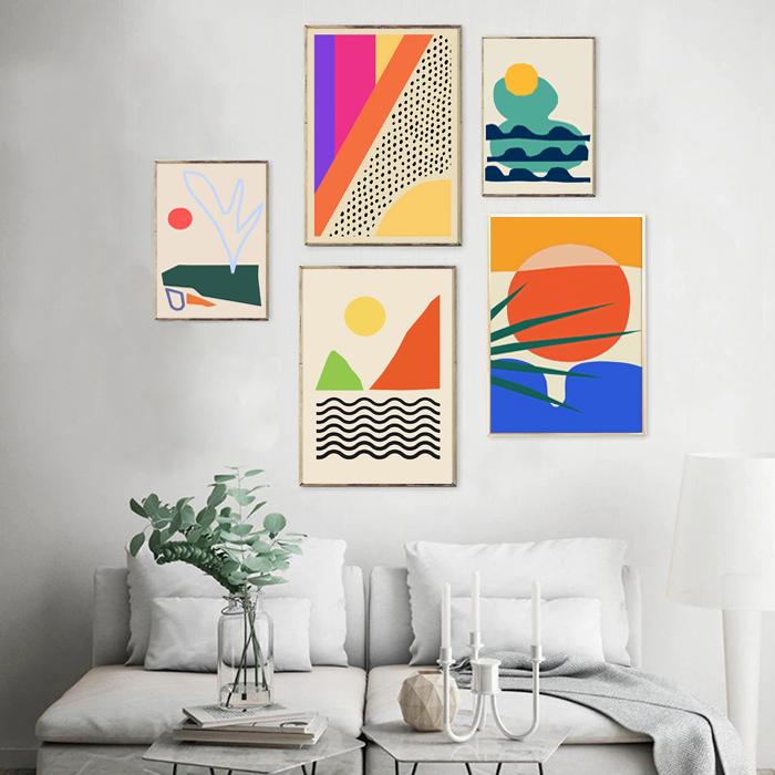Gambar Hiasan Dinding Geometrik Abstrak Poster Wall Art Kanvas Tekstur - Motif dari Toko Lukisan HijauArt undefined Tokopedia