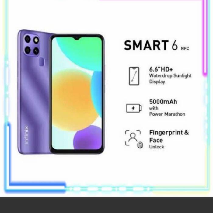 Jual infinix smart 6 nfc 2/32 garansi resmi - starry purple - Kota