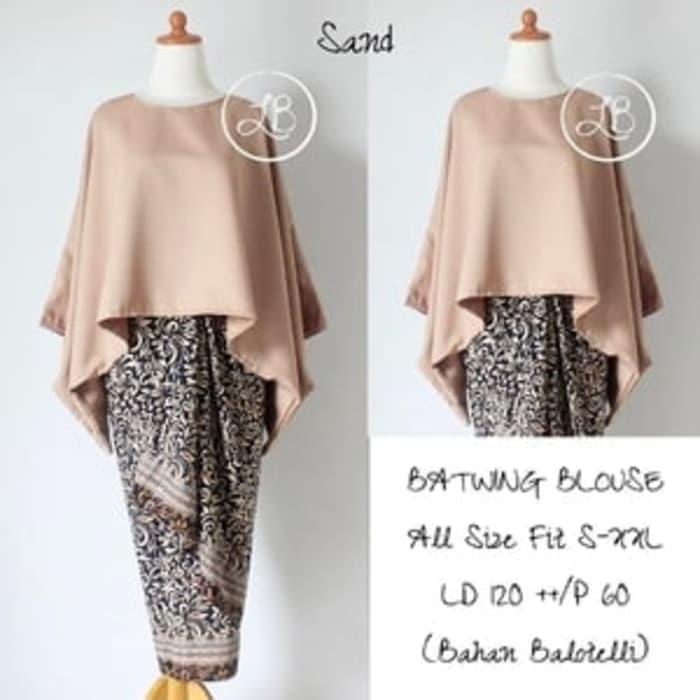 Gambar Setelan Kebaya Batwing JUMBO / Kebaya Kalong Peach Dan Warna Lain - SET SAND dari Niaga Belanja Online undefined Tokopedia