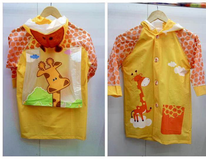 Gambar Jas Hujan Anak Motif Kelinci Dan Jerapah Dengan Ruang Ransel - Jerapah Kuning, L dari digitalshop6688 undefined Tokopedia