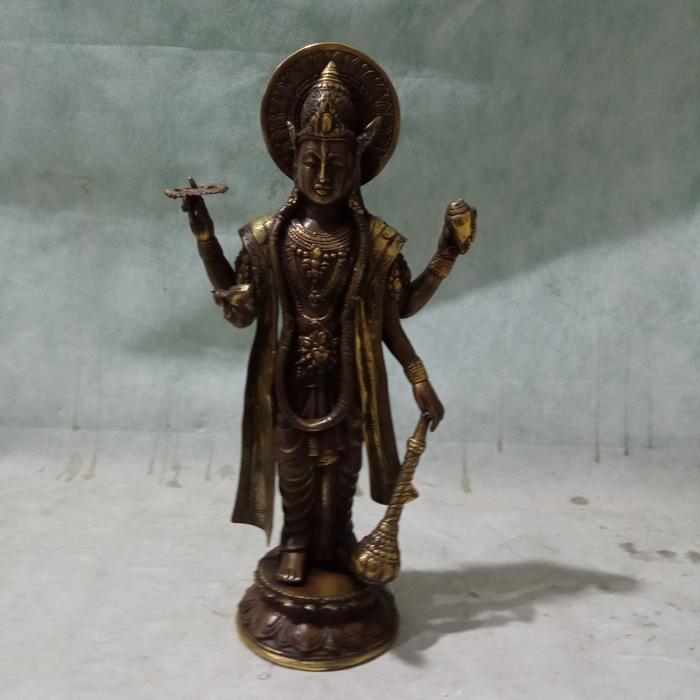 Gambar patung arca Dewa Wisnu / Dewa Visnu - Hitam dari Bhaktilata Store undefined Tokopedia