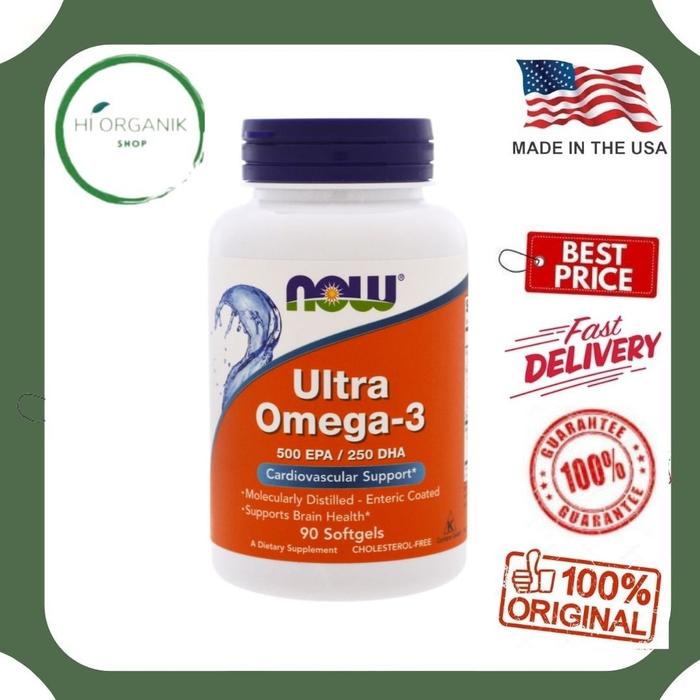 Jual Now Foods Food Ultra Omega-3 500 EPA / 250 DHA 90 Softgel / Jantung -  Kota Makassar - Harapan Indah Organik | Tokopedia