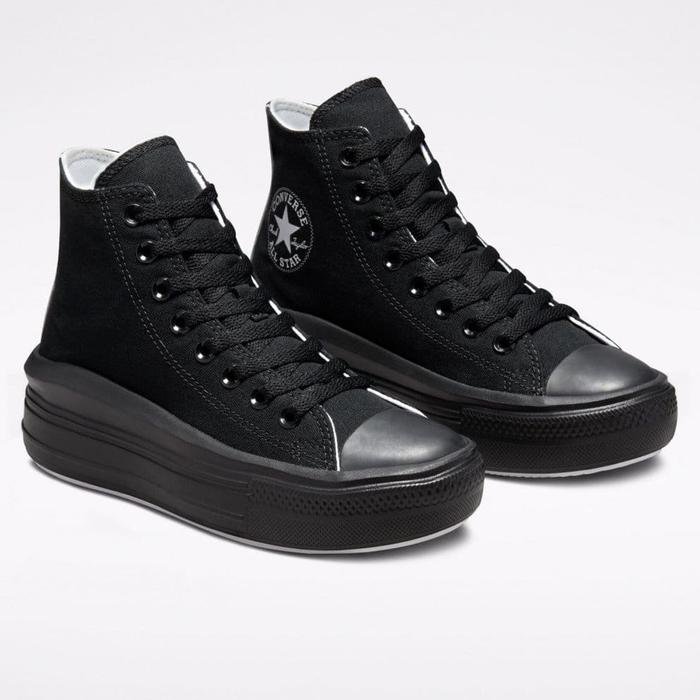 black canvas platform converse
