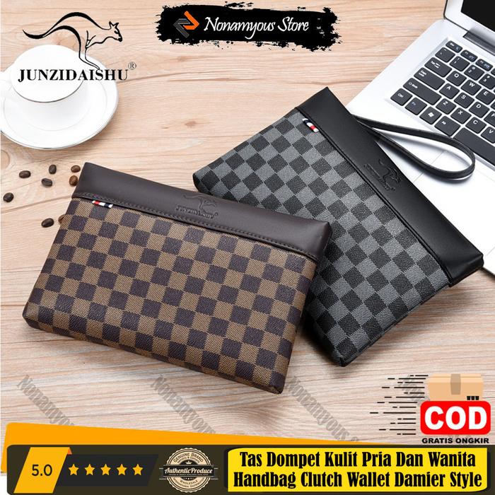 Gambar [ORIGINAL] Junzidaishu Tas Dompet Kulit Pria dan Wanita Handbag Clutch - JNZD Chess, Brown dari Nonamyous Store undefined Tokopedia