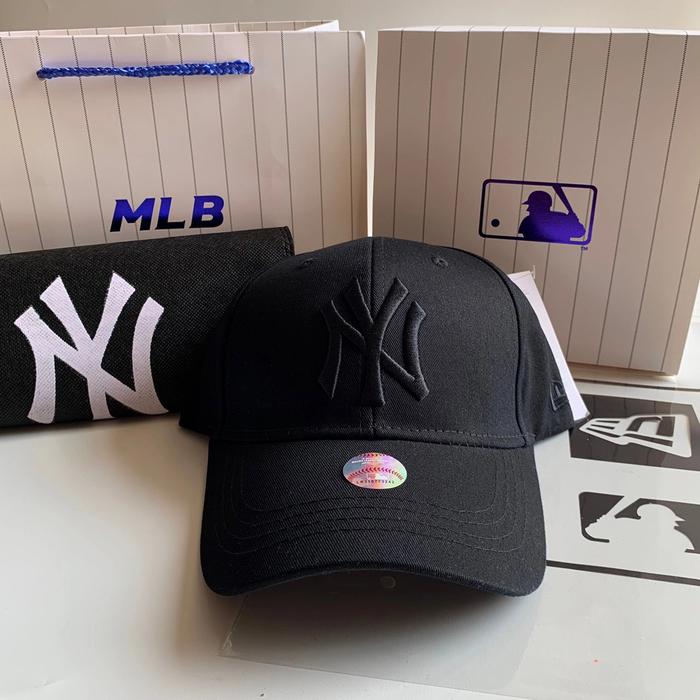 Gambar Topi Baseball MLB Basic Full Black Original Fullset - Hitam, polos dari kelontongstyle undefined Tokopedia