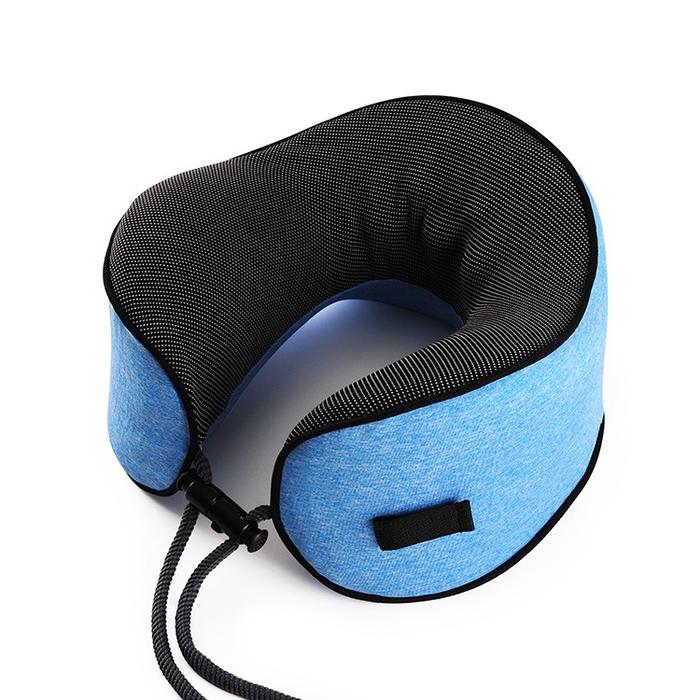 Gambar Bantal Leher Travel Lipat Neck Pillow Roll Memory Foam Premium Quality - Light Blue dari Gentleman Car undefined Tokopedia