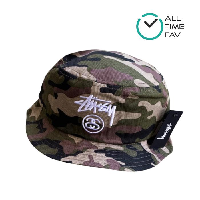 Jual Topi Stussy Camo Army Bucket Hat 