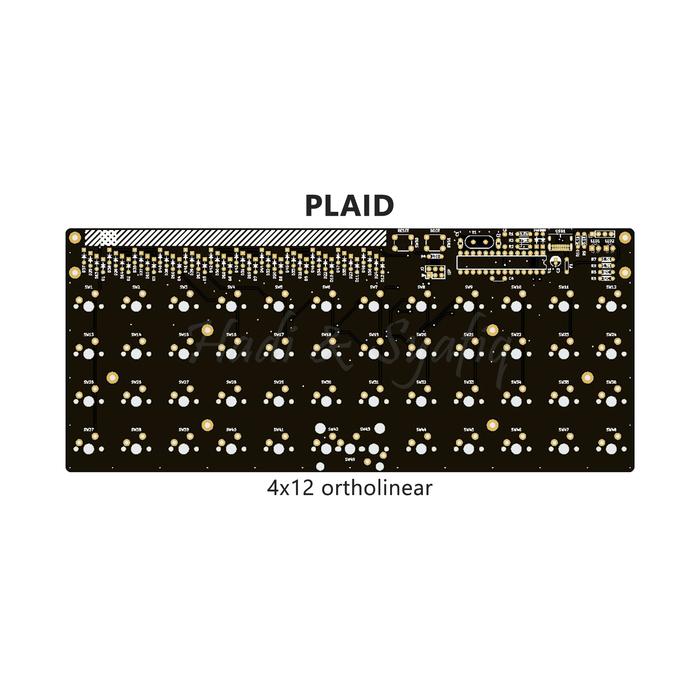 Gambar Plaid pcb ortholinear through hole mechanical keyboard usb c dari hadi & syafiq undefined Tokopedia