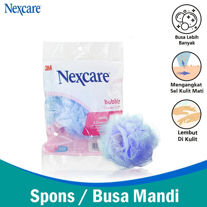 Gambar 3M Nexcare Busa/Spons Mandi Bubble Shower Puff Bath Sponge 3M-NS-08 - Biru dari Good Spot Home undefined Tokopedia