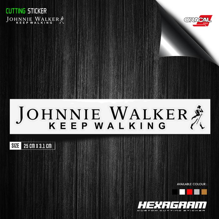 Gambar Cutting Sticker JOHNNIE WALKER | Stiker JOHNNIE WALKER - Hitam dari Hexagram Stiker undefined Tokopedia