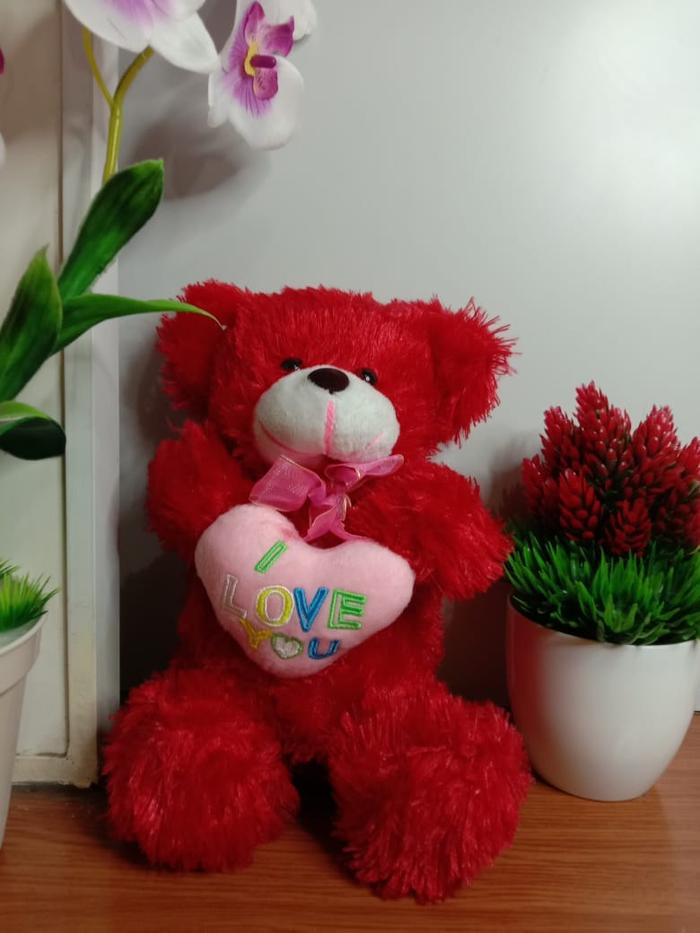 Gambar Boneka Bear Love Mini Lucu Murah - Merah dari unatoys undefined Tokopedia
