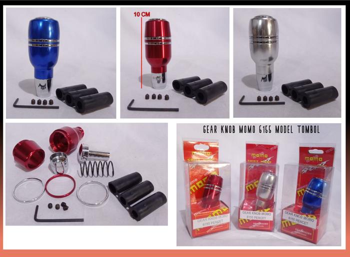 Gambar Gear Shift Knob Stik Persneling Momo 6155 Model Tombol Universal - Biru dari mayahelm undefined Tokopedia