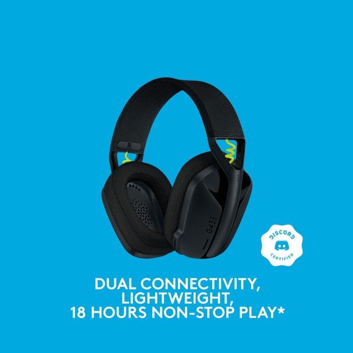 Gambar Logitech G435 Headset Gaming Bluetooth Wireless Ultra-light - Hitam dari Gaming Plus Store undefined Tokopedia