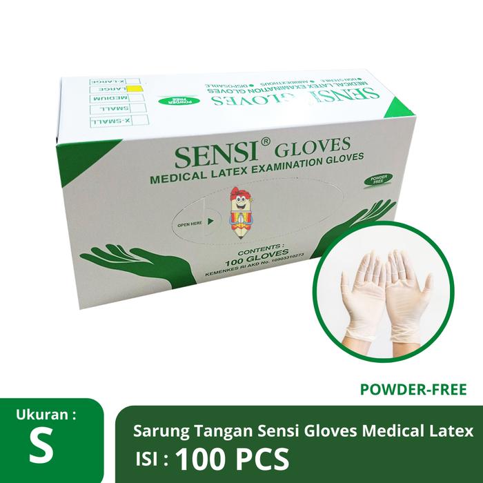 Gambar Sarung tangan Sensi Latex Disposable Gloves Pre-Powdered isi 100 pcs - Ukuran M dari Bali Stationery undefined 2 Tokopedia
