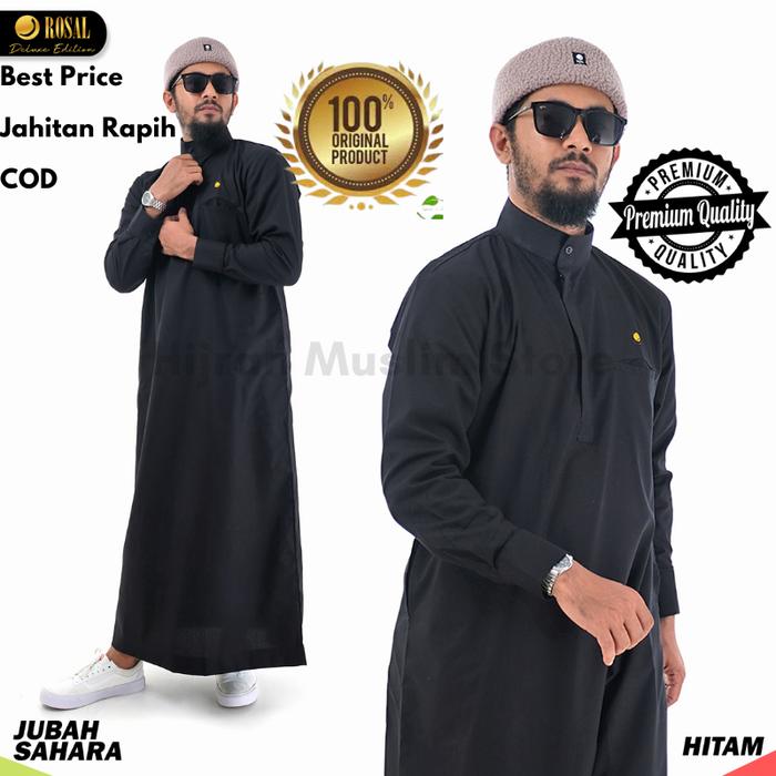 Gambar Baju Gamis Jubah Pria Dewasa Model Al Haramain Saudi Big Size Jumbo - Hitam, M dari Hijrah Muslim Outfit Store undefined Tokopedia