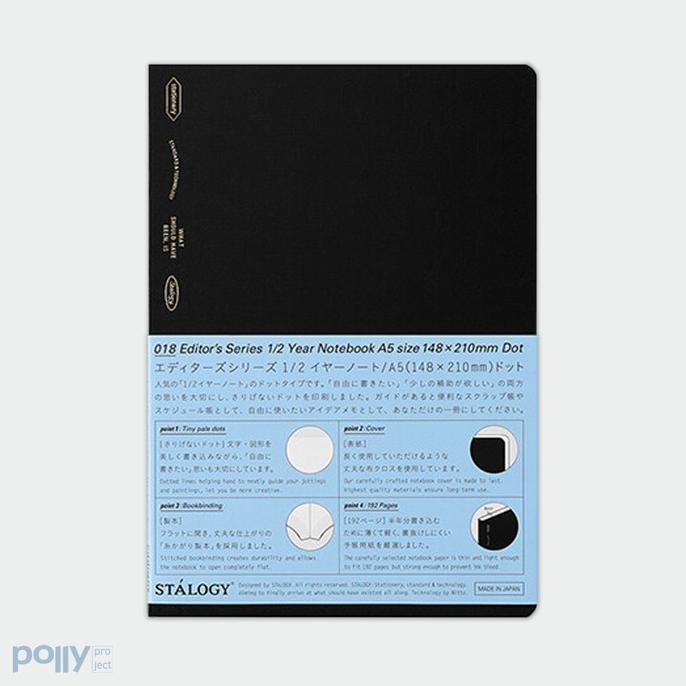 Gambar STALOGY EDITOR’S SERIES DOT NOTEBOOK A5 - 1/2 Year, Yellow dari TOKO TANTRI57 undefined Tokopedia