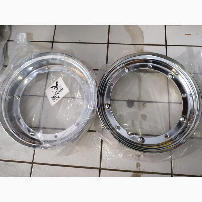 Gambar velg Vespa model chrome baru ring 10 lokal cakep harga per biji dari Naga hitam vespa undefined Tokopedia