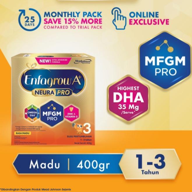 Gambar Enfagrow A+ 3 Madu / Vanila 400 gr - Susu Formula/ Susu Anak 1-3 Tahun dari putraNbbn undefined Tokopedia