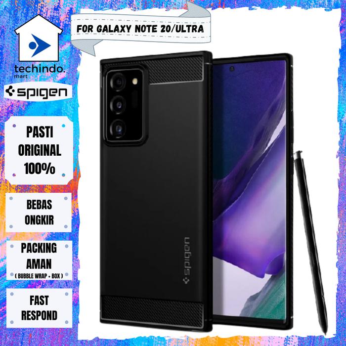 Gambar Case Samsung Galaxy Note 20 Ultra Spigen Rugged Armor Carbon - note 20 ultra, matte black dari techindo mart undefined Tokopedia
