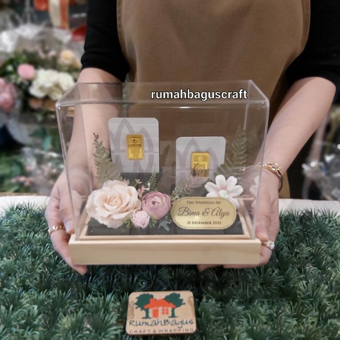 Gambar mahar pernikahan acrylic LM -perhiasan +nama grafir - LM 2 kartu dari Rumahbaguscraft1 undefined Tokopedia