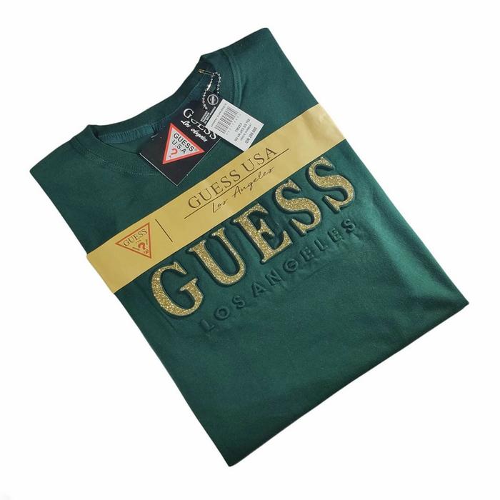 Gambar baju kaos pria / kaos embous GUESS / kaos distro original - Army, M dari BY17 store undefined Tokopedia