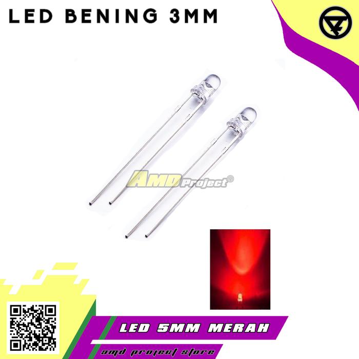 Jual Led Bening 3mm Clear 3 mm Warna Merah Hijau Biru Kuning Putih ...