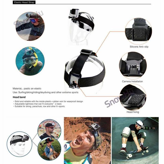 Gambar Chest strap 5 in 1 untuk hp smartphone action camera xiaomi yi GoPro - cuma headstrap dari megah baru undefined Tokopedia